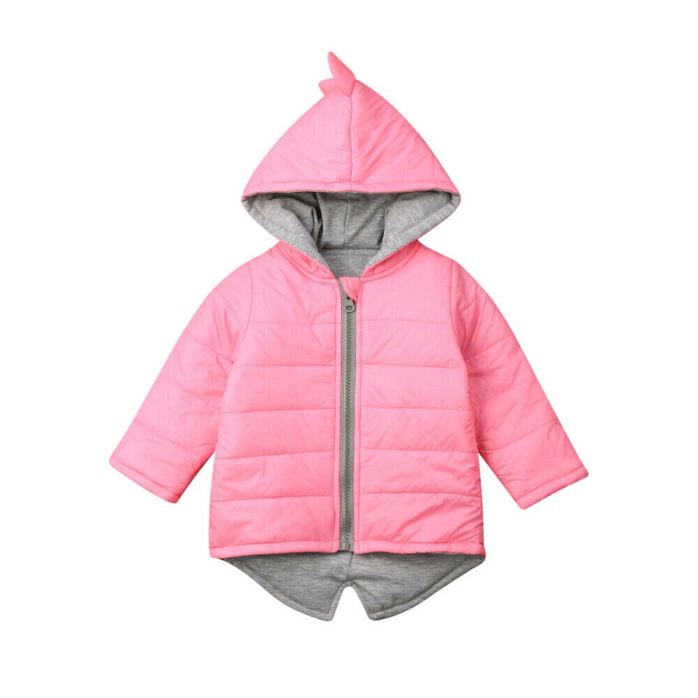 Peuter Baby Meisje Jongen Hoodies Uitloper Jas 3D Dinosaurus Winter Warme Jassen Kids Meisjes Rits Jas Warm Hooded Lange Mouwen jas: D / 12m