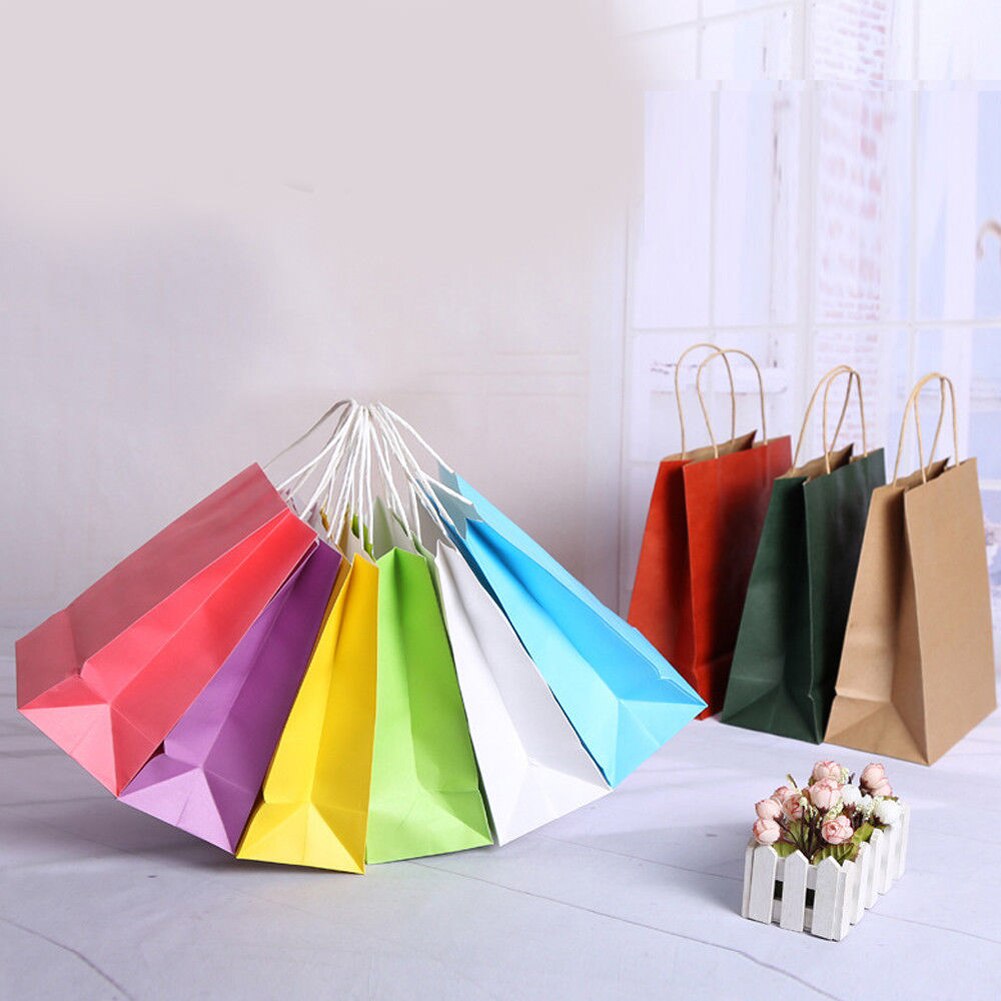 Portable Kraft Paper Bag PVC Flowers Carry Bag Rectangular Waterproof Flower Box Party Decoration Boxes Boxes & Bags