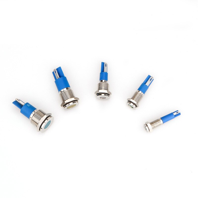 metal indicator 6mm/8/10/12/14 stainless steel small signal light 3V5V12V24V36V48V220V DIY handmade accessories