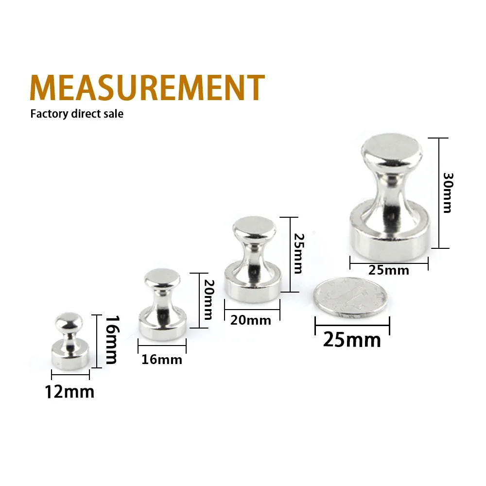 Magneti da frigorifero N45 Puntine magnetiche Puntine magnetiche al neodimio Puntine da disegno magnetiche Ventosa per lavagna Frigo Cucina