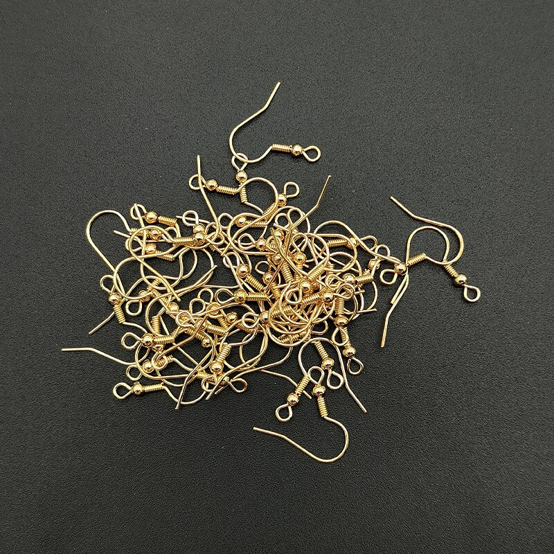 100pcs Eardrop Earring Clasps Fish Dangler Hook DIY Earring Base Findings For Jewelry Making Supplies Ear Wire