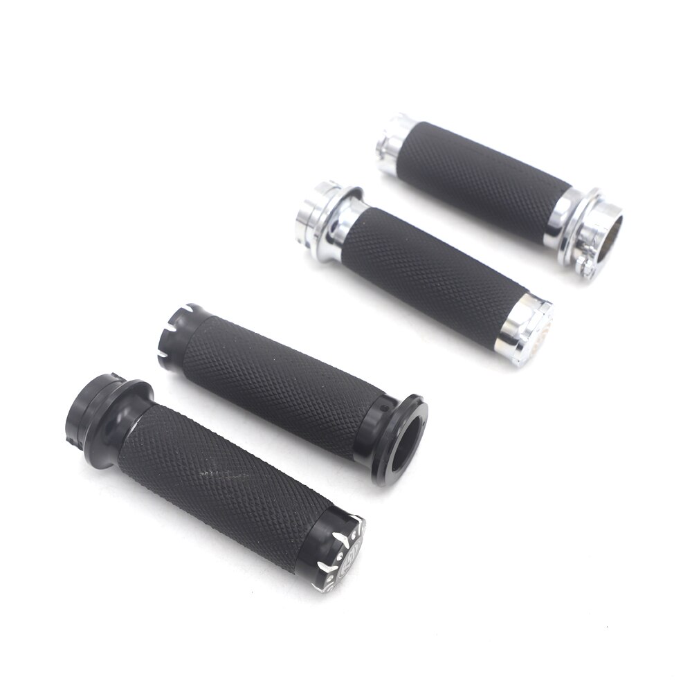 Voor Harley Handvat Zwart Cnc 1 "25Mm Stuur Hand Grips Voor Harley Sportster Touring Dyna Softail Custom
