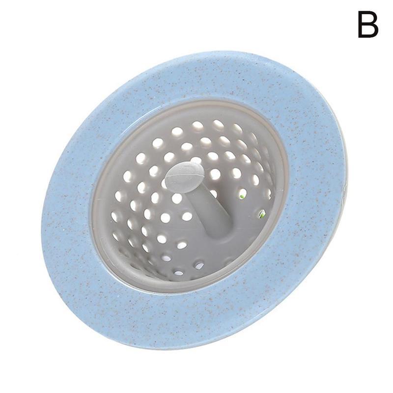 Silikon Küche Filter Waschbecken Sieb Sieb Füllstoff Sieb Filter Haar Waschbecken Ablauf Gittergewebe Sieb Dusche Abfluss 1pc V9P2: Blau