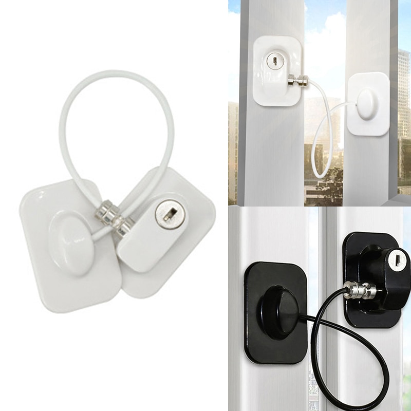 1 Key Window Lock Baby Safety Easy Install Cabinet Refrigerator Door Non Drilling Freezer Restrictor Self Adhesive Home Children