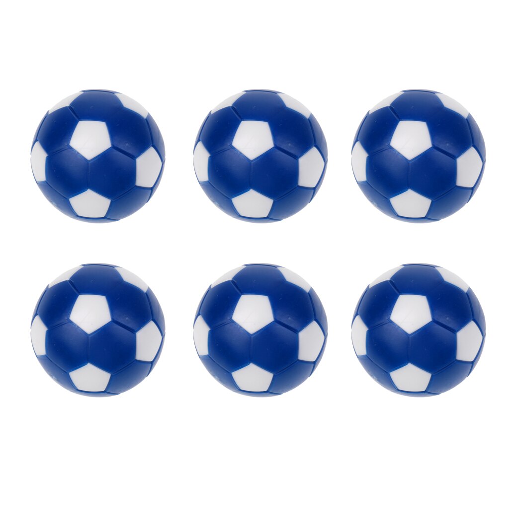 6 stk 36mm fodbold bordfodbold bolde bordfodbold erstatning bordspil tilbehør, blå & hvid