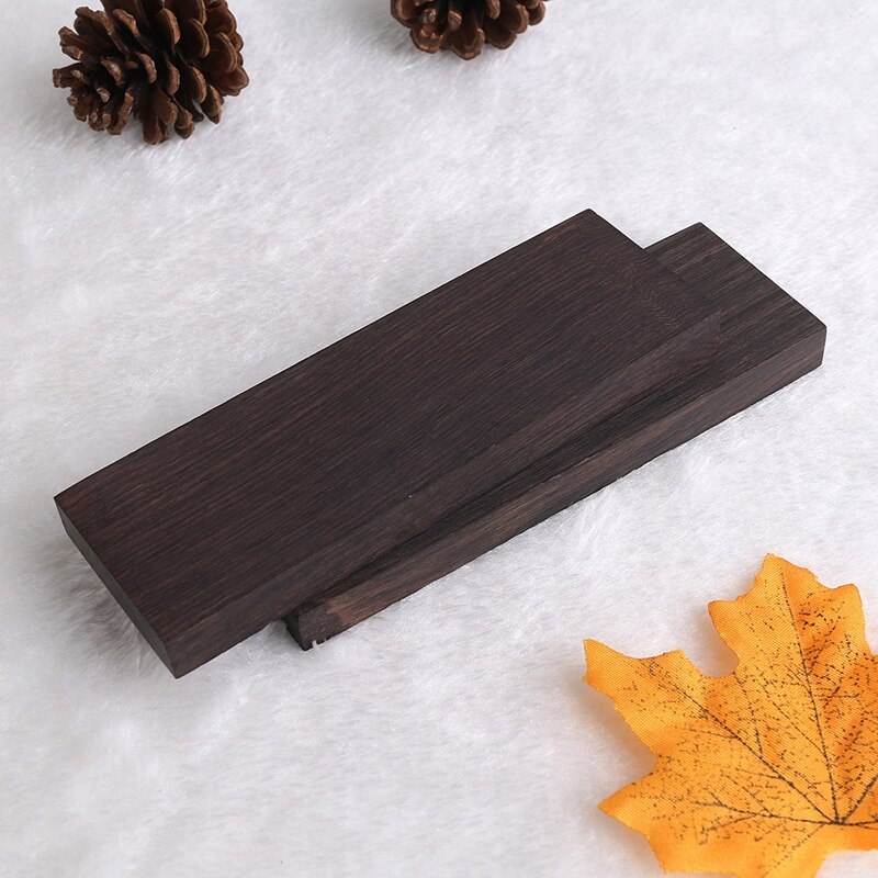 2 Pcs Black Ebony Lumber Wood Timber Handle Plate for Music Instruments DIY Tools 3/8 Inch X 1.5 Inch X 5 Inch