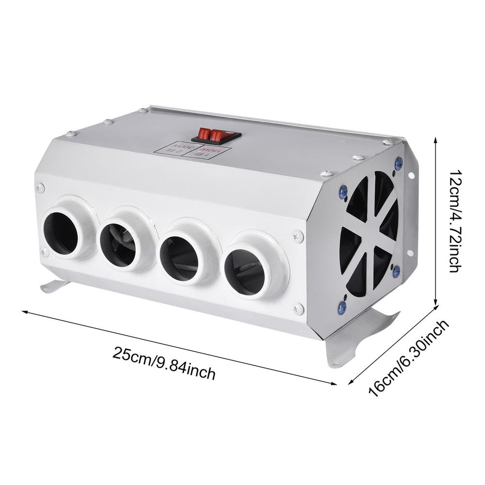 300W efficace Auto voiture chauffage chauffage dégivreur 12V /24V 4 trous voiture électrique ventilateur chauffage pare-brise dégivreur désembueur