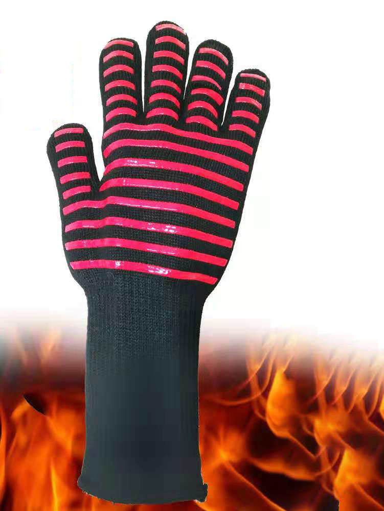 Silikon Multi-Zweck Handschuhe Backen BBQ Grill Handschuh extrem Hitze Beständig Ofen Ärmeln Küche Grill Grillen Werkzeuge: C Stil 1 Stck