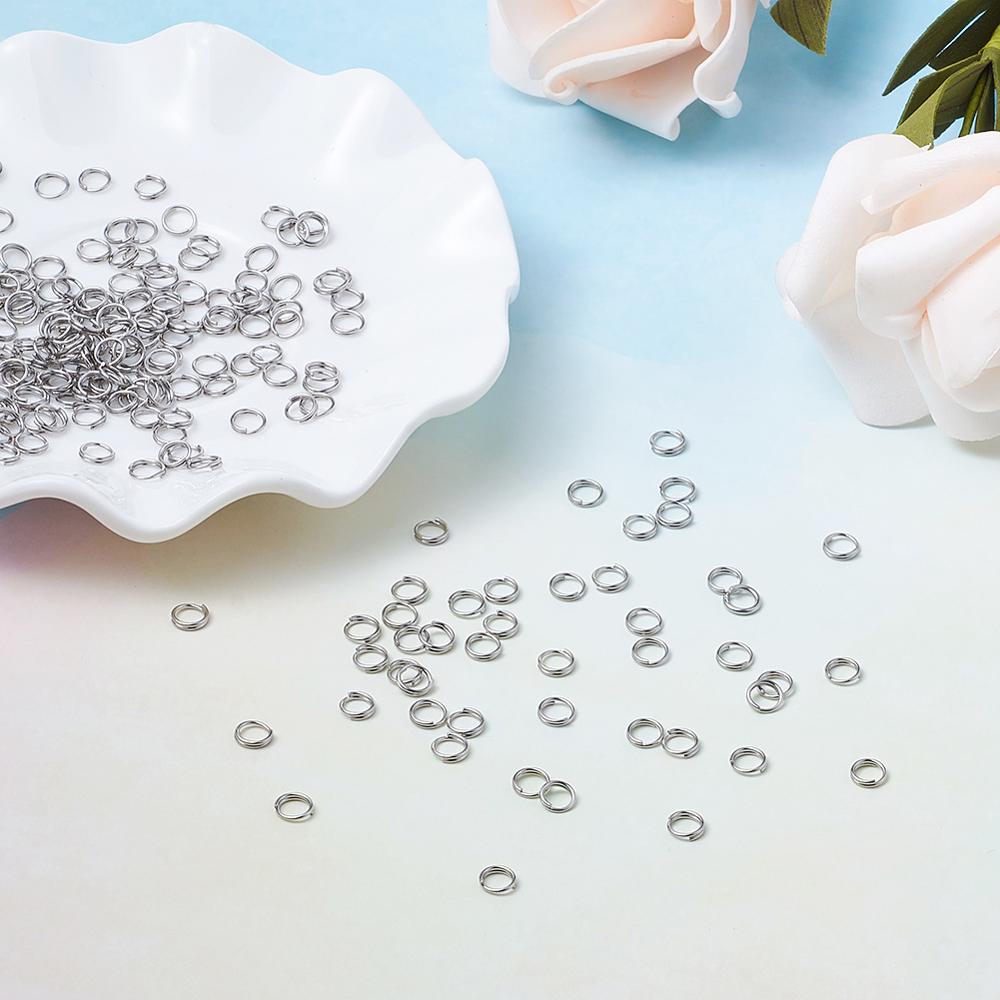 10g Rvs Split Ring Double Loops Jump Rings Connector Vissen Accessoires Sieraden Bevindingen 5x1.2mm ongeveer 190pcs