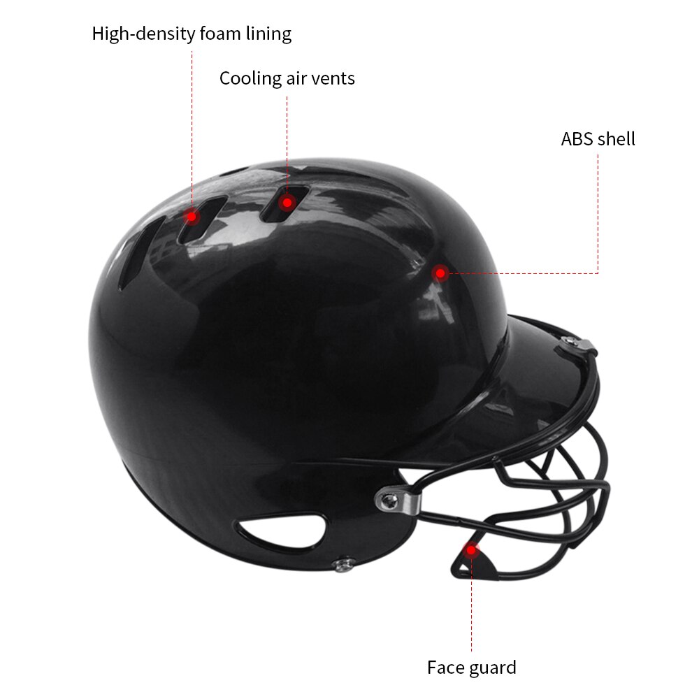 Batting Helm Met Gezicht Guard Hoge Slagvast Abs Shell Voor Softball Helm Cap Hoed