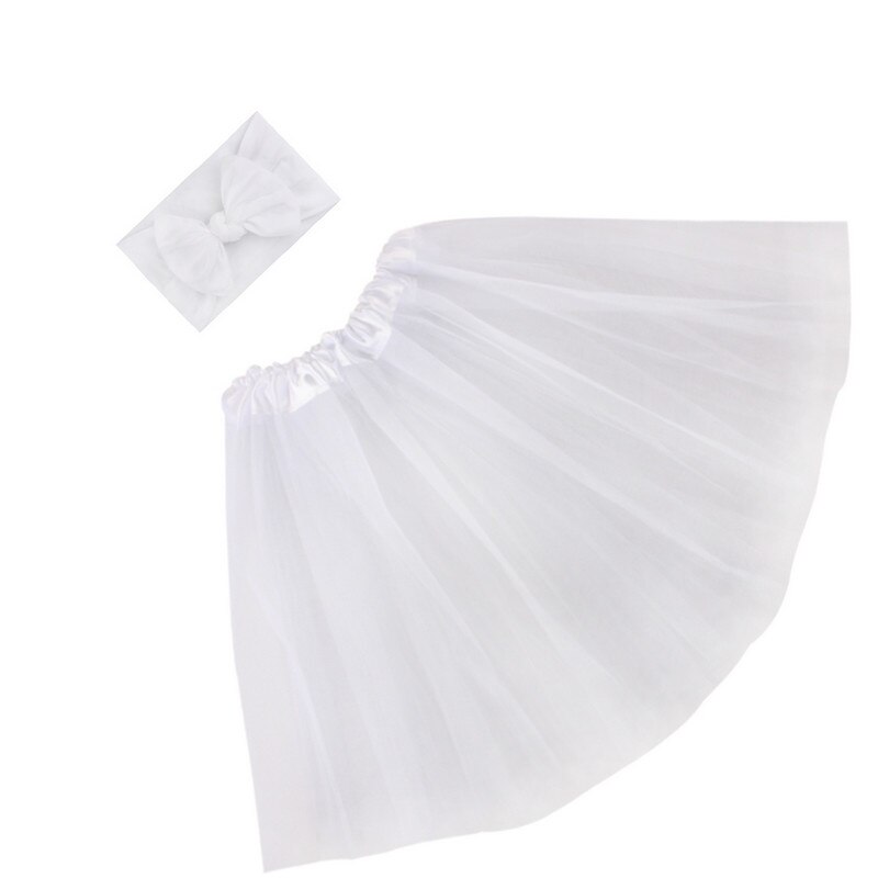 Leuke Peuter Pasgeboren Baby Meisje Tutu Rok Hoofdband Photo Prop Kostuum Outfit Baby Meisjes Rokken 7 Kleuren