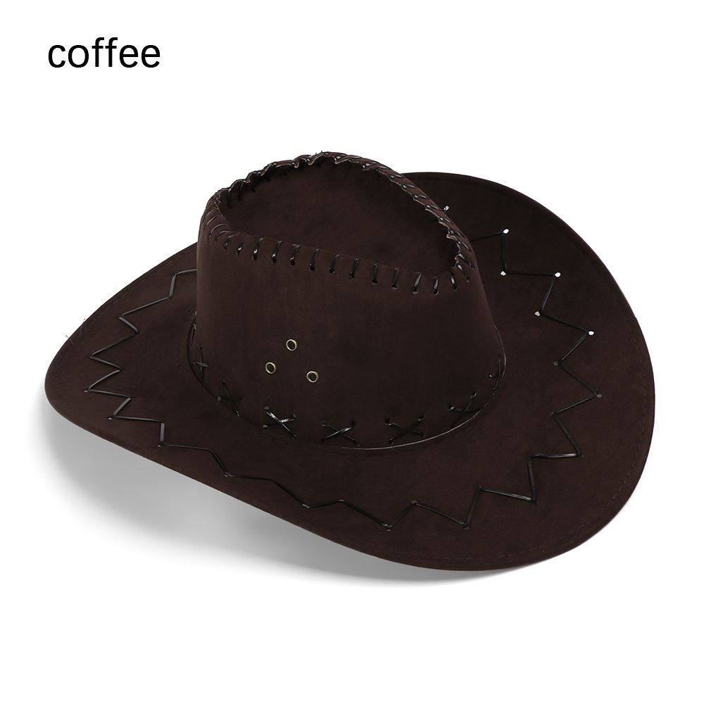 Sombrero de vaquero de gamuza occidental para hombre y mujer, gorros de vaquera a la , vestido de West, sombreros de , gorra Unisex: Gris