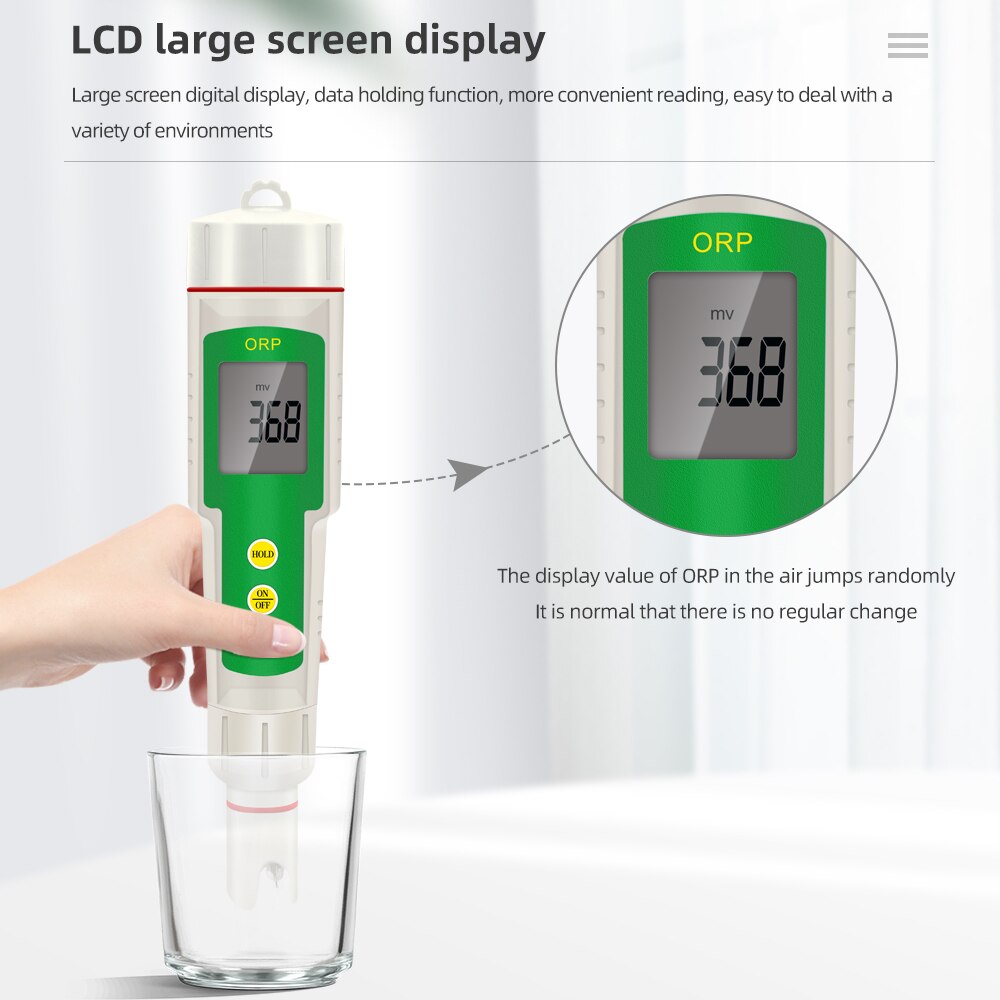 ORP/Redox Tester waterproof ORP Meter Tester Monitor Pen Water Analyzer for Drinking Aquarium Swimming Pool 50%off