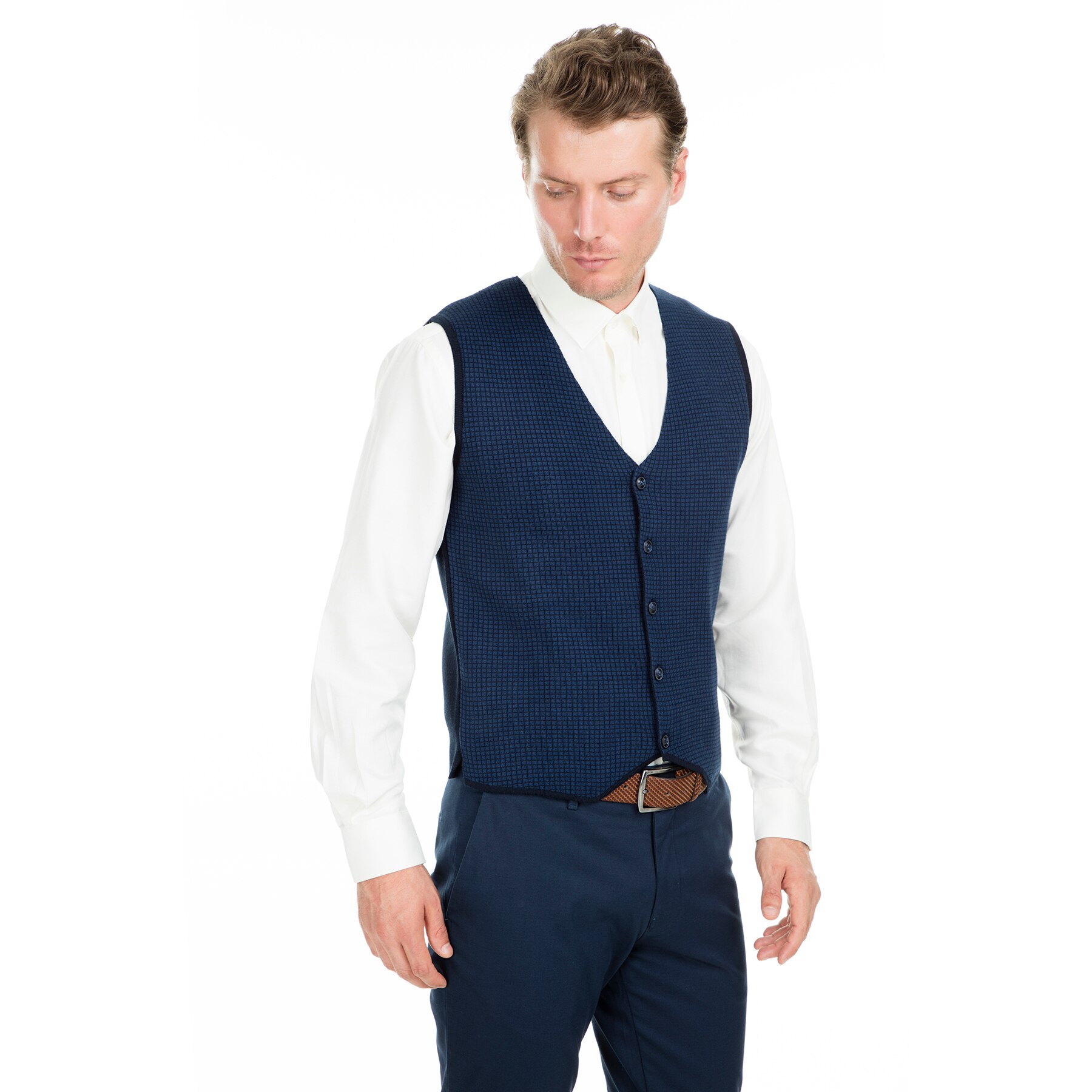 Buratti gilet homme gilet 430YEPK: Dark Blue Navy Blue / 2XL