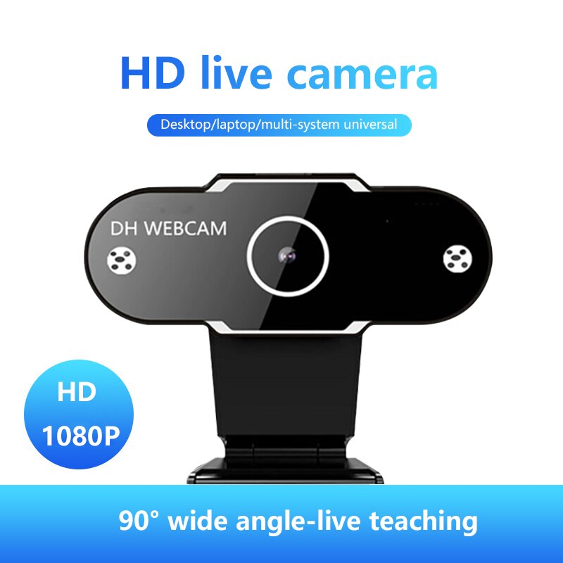 Full Hd 1080P Webcam Web Camera Met Microfoon Webcam Mini Computer Draaibare Accessoires Verstelbare Hoek Voor Video-opname werk