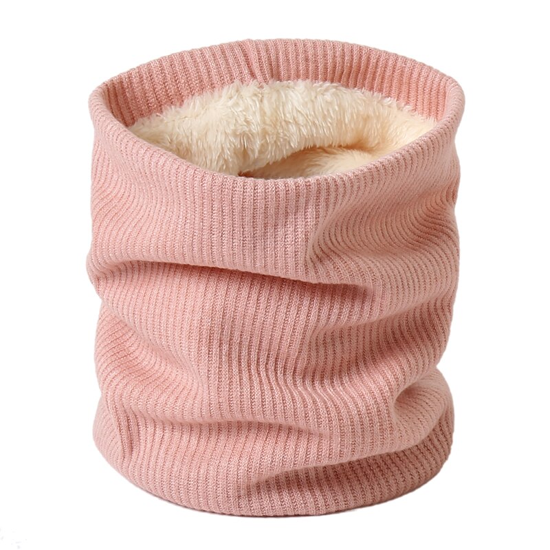 hiver femmes écharpe tricot foulard dame foulards anneau femme foulard cachemire imitation peluche hommes masque col écharpes: Pink