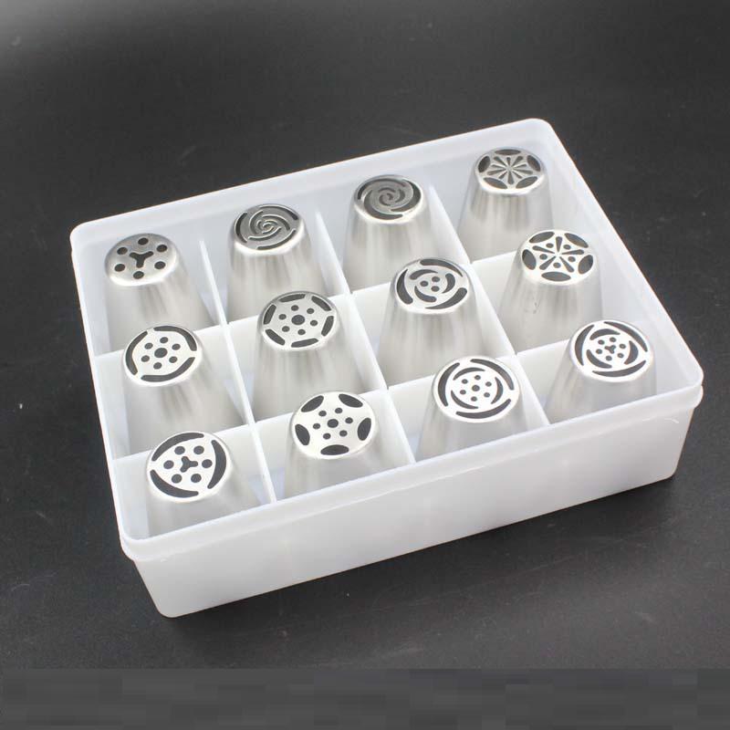 12Pcs/Lot Russian Tulip Nozzle Perfect For Cake Cupcake Decorating Icing Piping Nozzles Russian Rose Nozzles Tips