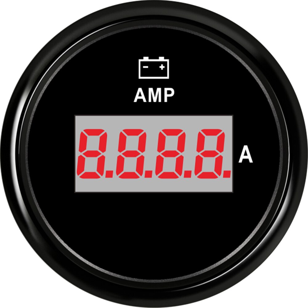 Ampèremètre numérique-150A, 52mm ± 75mv, avec capteur, pour voiture, bateau, camion, rétro-éclairage rouge 9-32v, , 1 pièce: BN