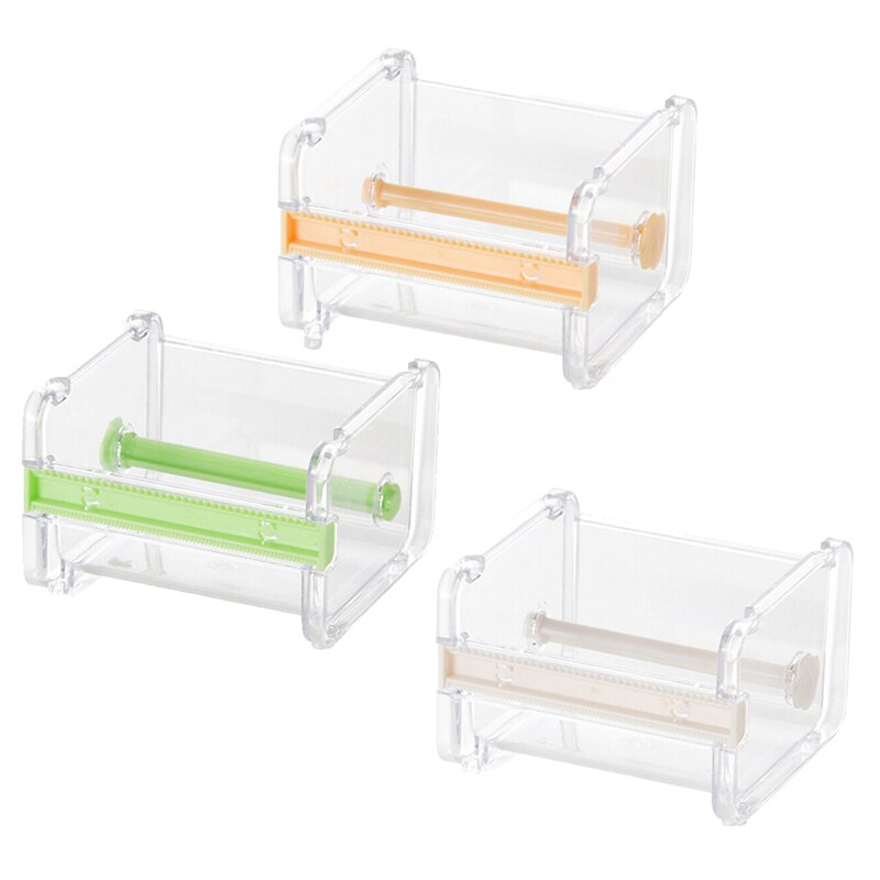 1PC Beige Color MaskingTape Cutter Washi TapeStorage OrganizerCutter OfficeTape DispenserSupplies
