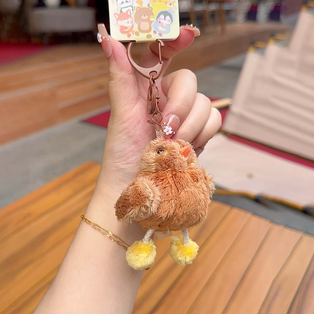 Kawaii mjuk björndocka nyckelring rolig prydnad plyschhund hängsmycke anka kanin tecknat djur nyckelring flickor