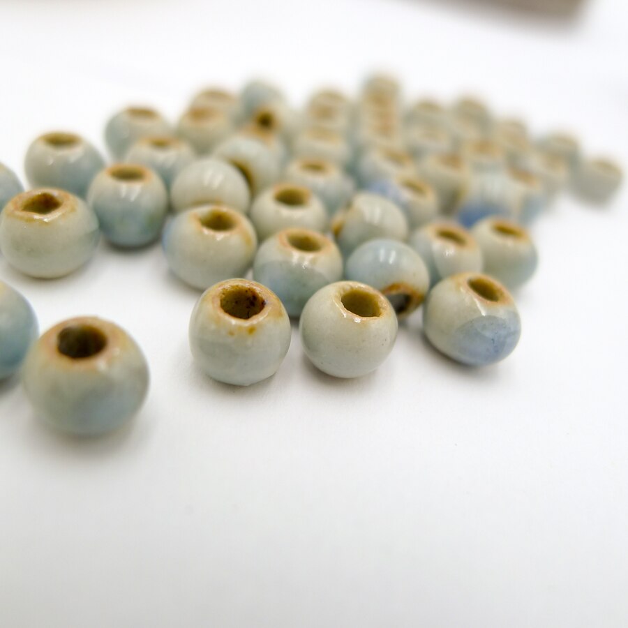 Jingdezhen Keramische Kralen Yoga Keramiek Porselein Bead Voor Sieraden Maken 6Mm 50 Stuks/partij Kralen # A503A