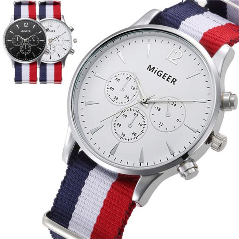 Horloge mannen luxe beroemde Luxe Mode Canvas Mens Analog Watch Horloges mannen horloge relogio masculino reloj 30X
