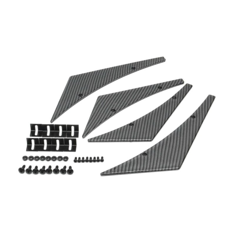 4 x fibra de carbono deportiva Racing Diffuser parachoques Lip Fins alerones Splitter: Default Title