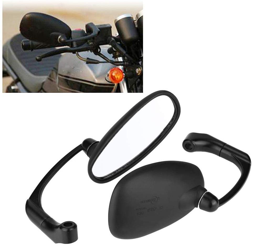 Motorcycle Rearview Side Mirror with 8/10mm Screws Universal Round Retro Modified Motorbike Cafe Racer Rear view Mirrors