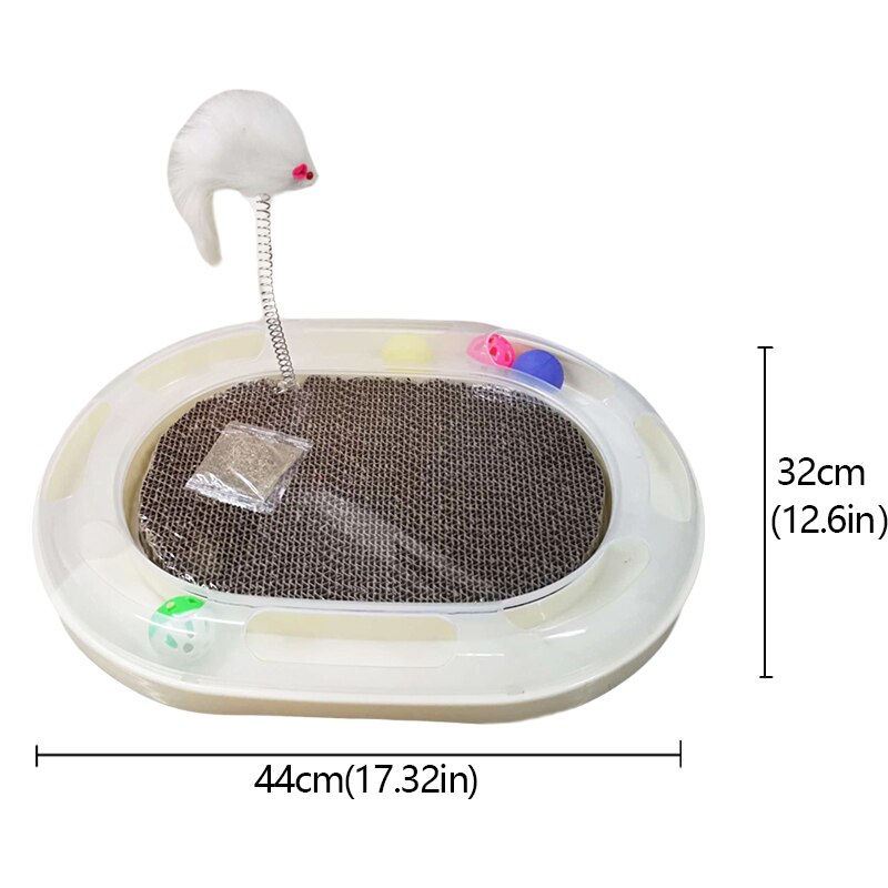 Cat Toy Fish-shaped Cat Scratch Board Spring Rat Colorful Rolling Ball Cat Paradise Liberation Cat Nature Reduce Cat loneliness