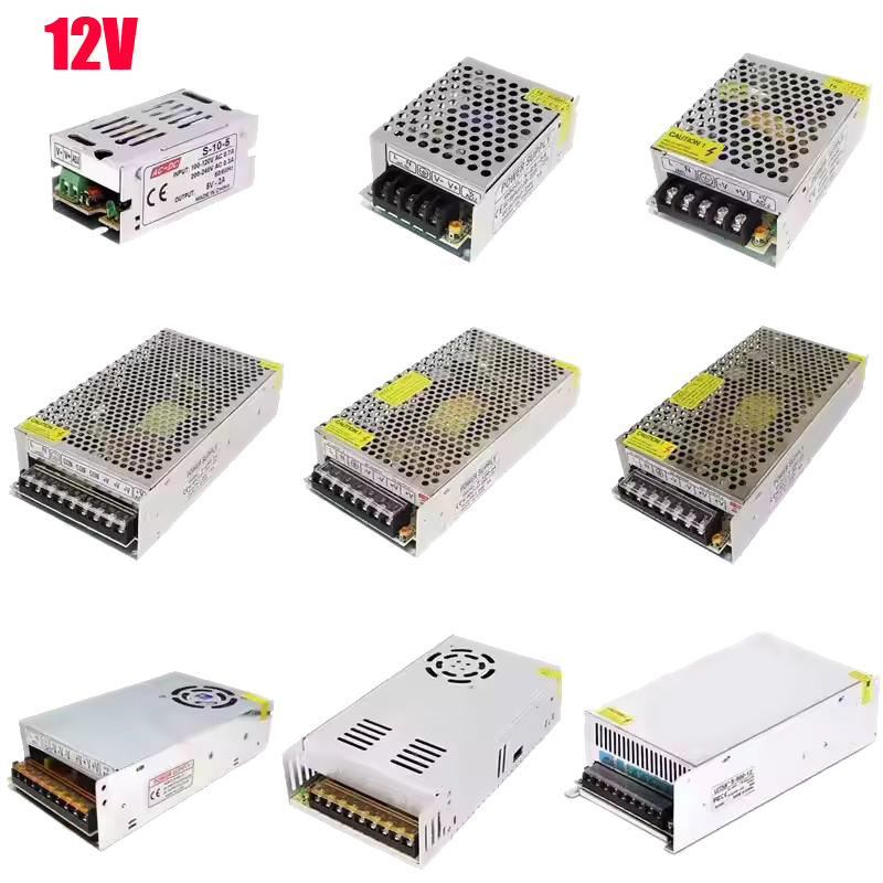 Fuente de alimentación conmutada Dc12V voltaje 1A 2A 5A 10A 15A 20A 25A 30A transformador de luz Ac 100-240V adaptador de fuente para tiras Led