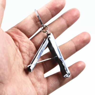1PC Folding Nail Cutter Clippers Stainless Steel Nail File Keychain Manicure Pedicure Portable Finger Toe Scissors Beauty Tool: Default Title