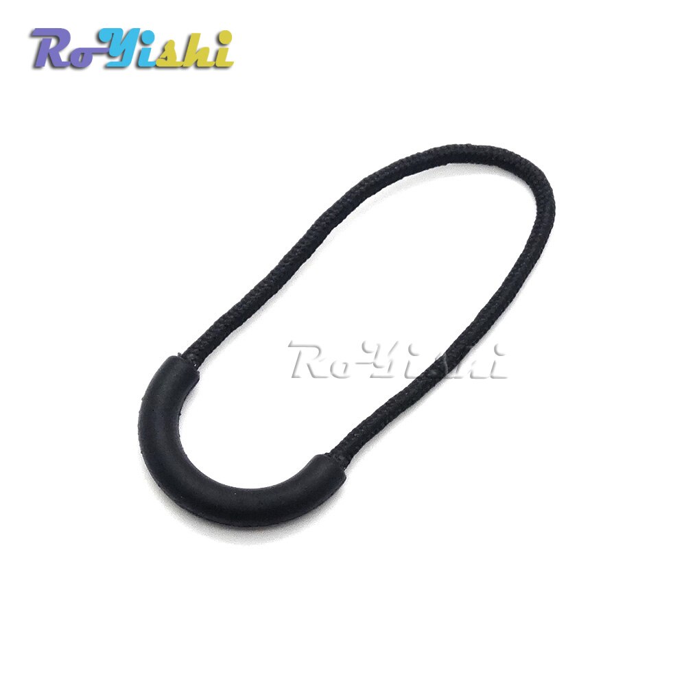100pcs/pack Zipper Pulls Cord Rope Ends Lock Zip Clip Buckle Black For Paracord Accessories/ Backpack/Clothing