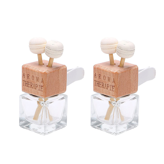 8Ml Auto Luchtverfrisser Parfum Clip Lege Glazen Fles Geur Ornament Uitlaat Diffuser Lege Etherische Olie Glas: Blauw