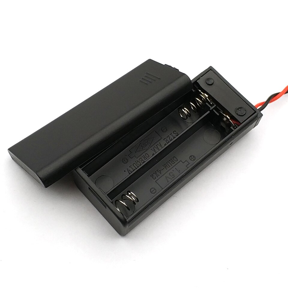 1Pcs AAA Battery Holder Case Box With Leads With ON/OFF Switch Cover 2 3 4 Slot Standard Battery Container