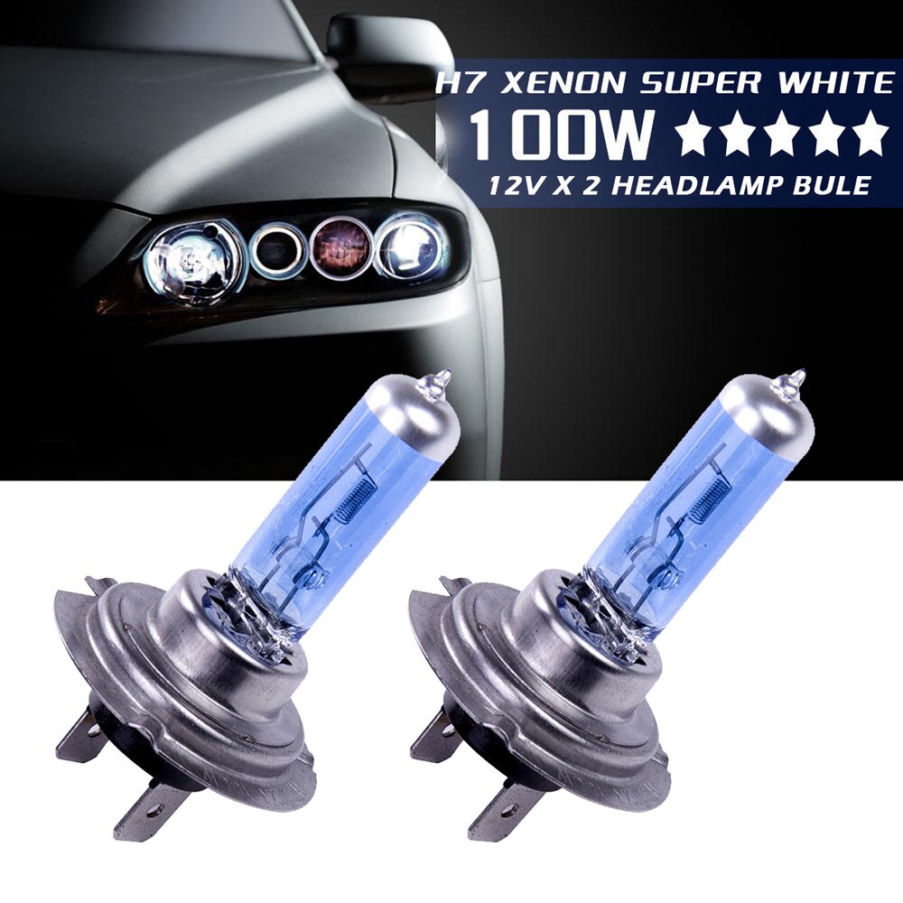 2 * weiß 12V H7 100W 8500K Xenon Lampe Super Helle Halogen Auto Scheinwerfer Lampen