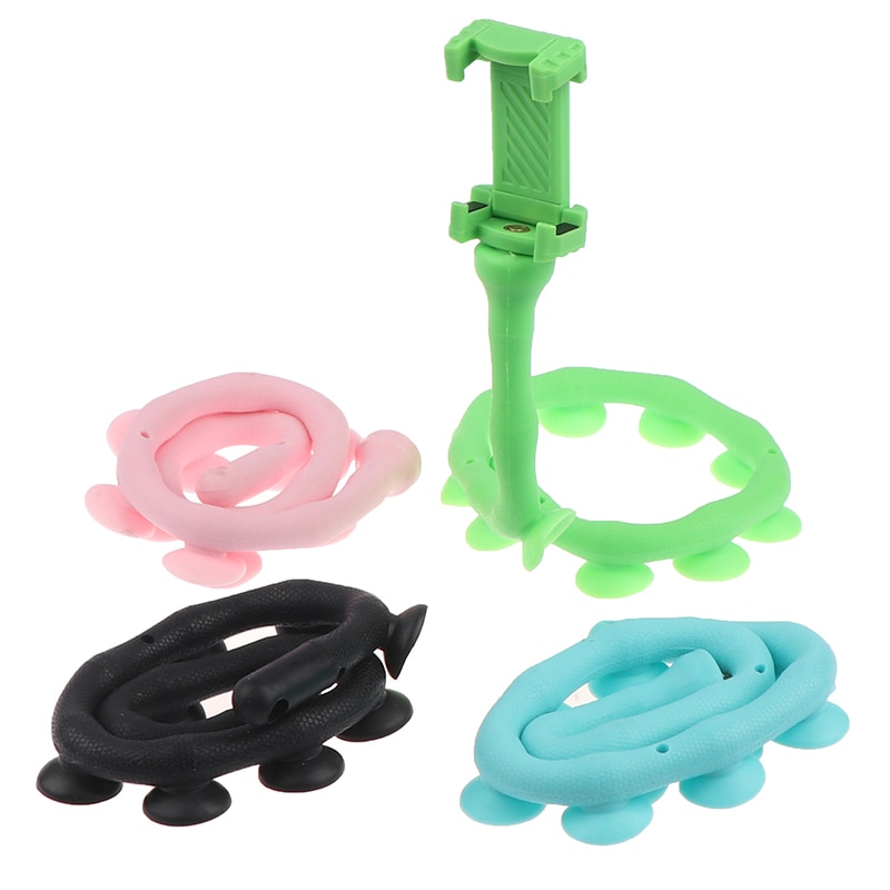 Cute Caterpillar Lazy Bracket Mobile Phone Holder Worm Flexible Phone Suction Cup Stand For Home Wall Desktop Bicycle