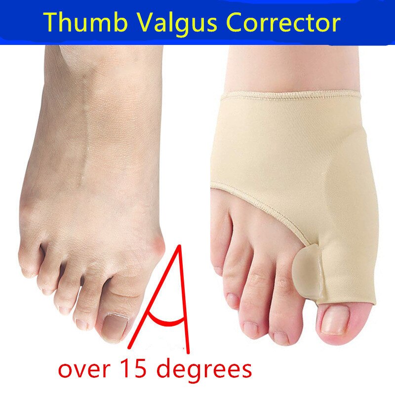 1Pair Big Bone Orthopedic Bunion Correction Pedicure Socks Silicone Hallux Valgus Corrector Braces Toes Separator Feet Care Tool