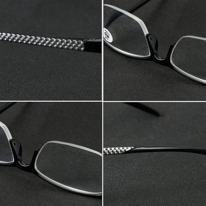 Retro Leesbril Mannen 1.0-4.0 Verziend Brillen Full Frame + 1.0 Tot + 3.5 Draagbare W715
