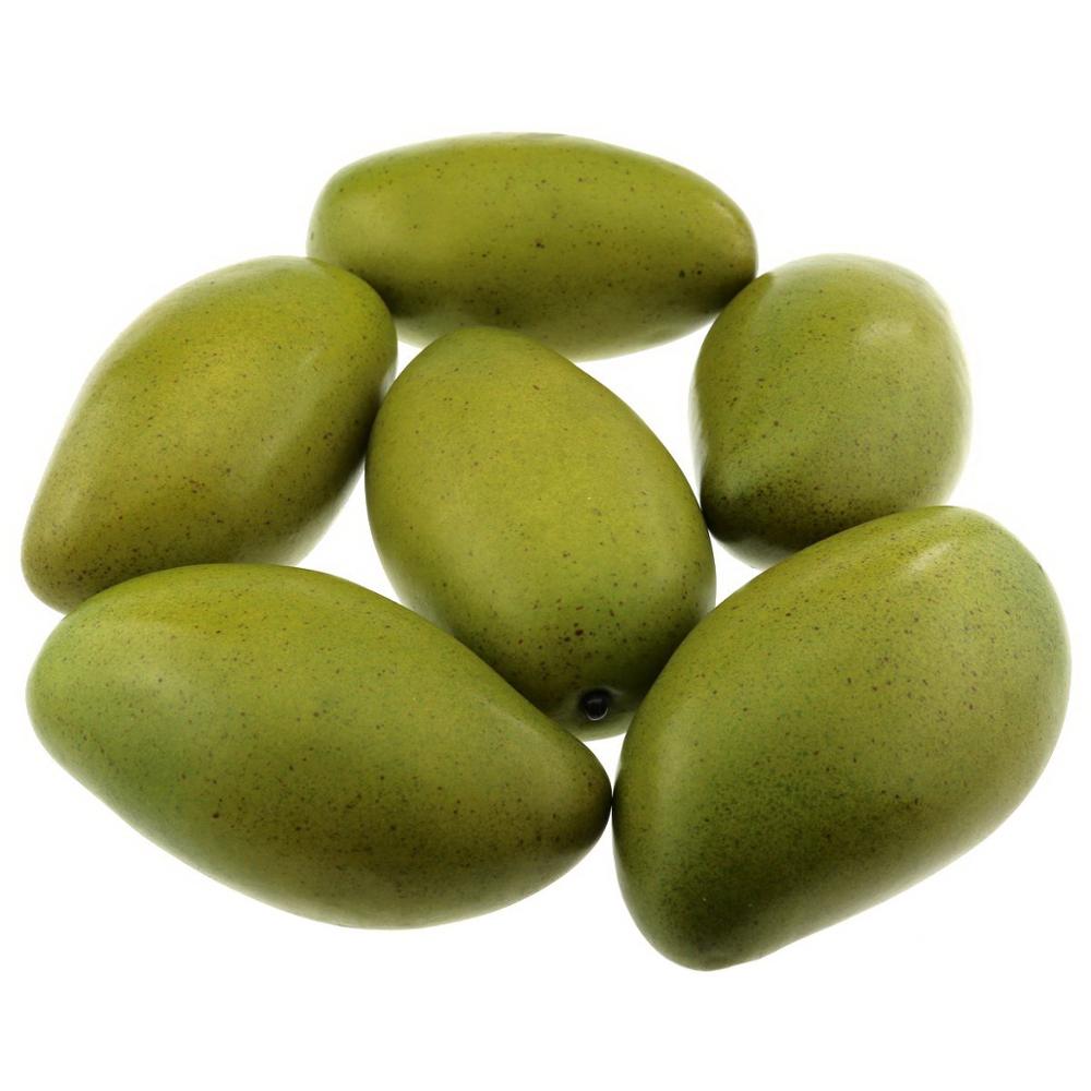 Gresorth 6 pcs Kunstmatige Levensechte Groene Mango Decoratie Nep Fruit voor Home Party Fotografie Props