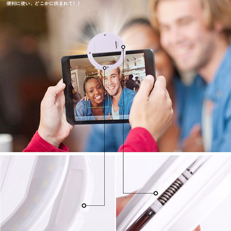 Lampe Led Portable pour téléphone Portable, anneau de lumière, Selfie, objectif de téléphone, prise de photographie, pour Iphone