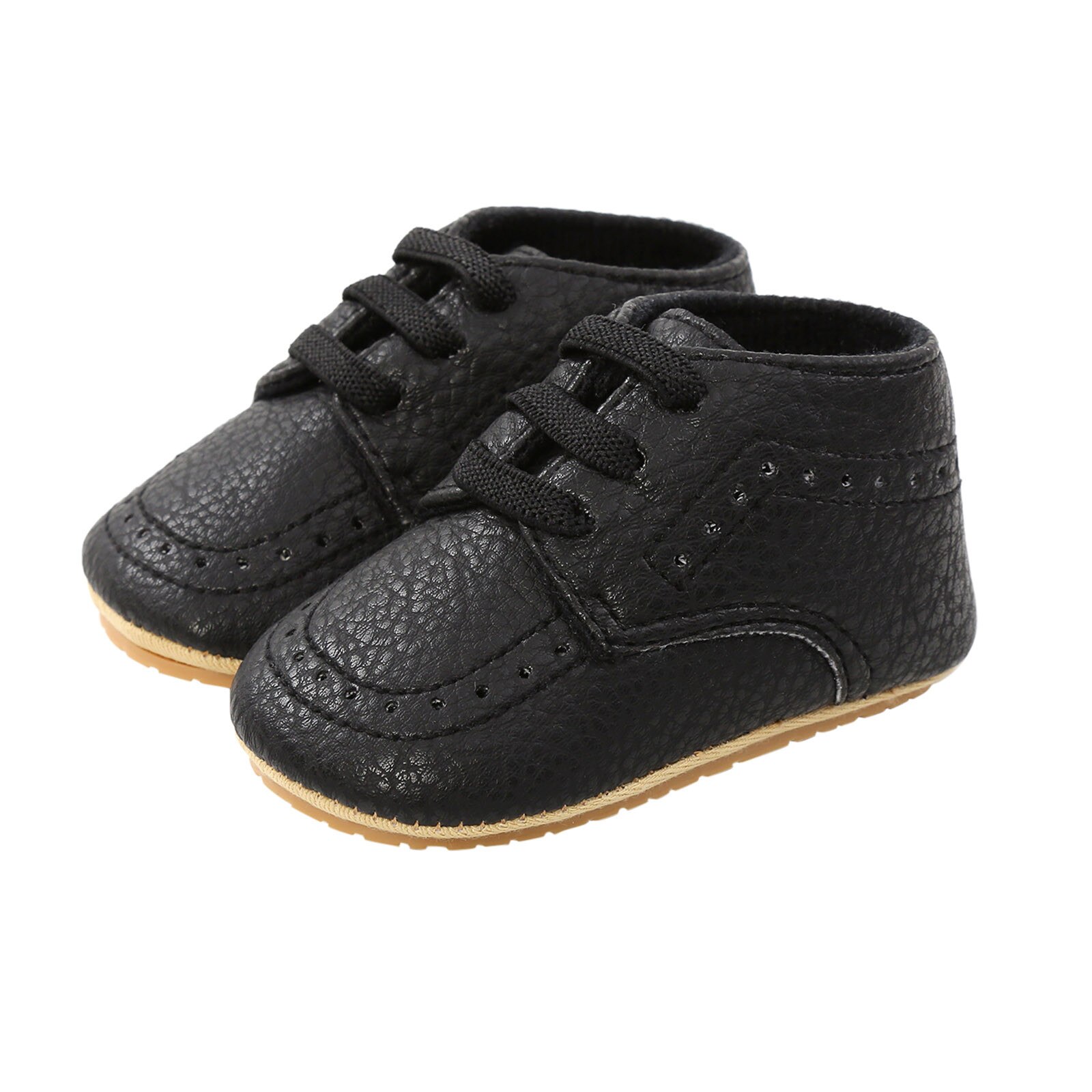 Infant Baby Shoes Boys And Girls Sneakers Soft Anti-slip Soft Sole Walker Outdoor Crib Shoes First Walkers Sneakers: Black / 0-6 Months