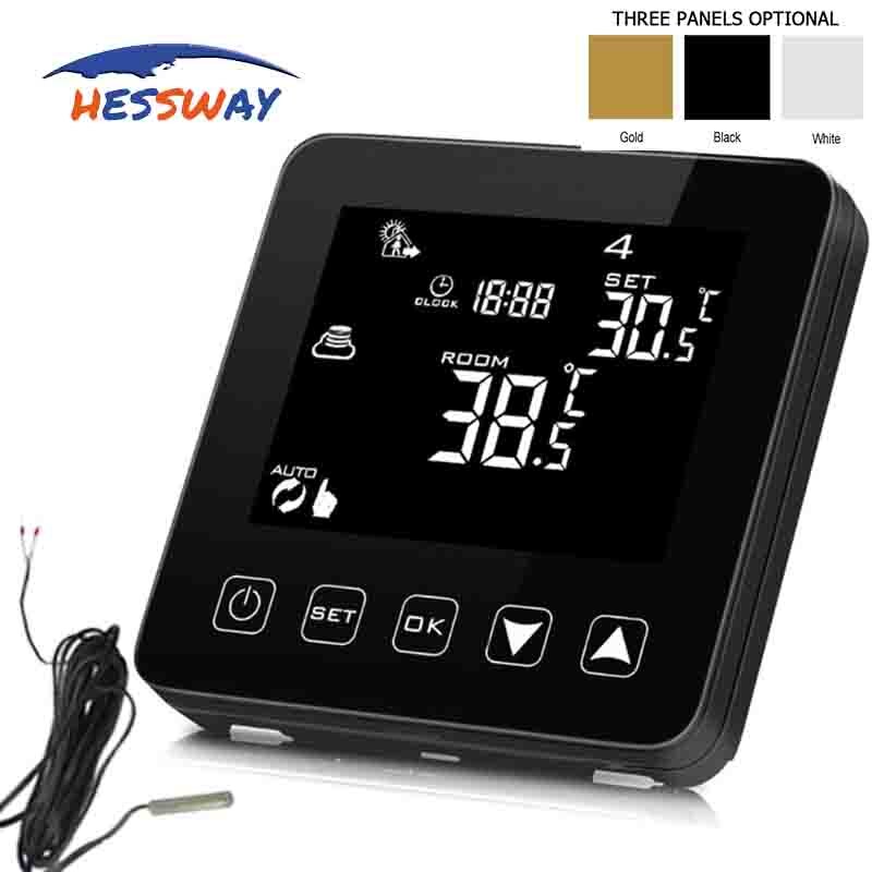 HESSWAY 16A Double sensor thermostat electric temperature controller for Carbon fiber electrothermal film
