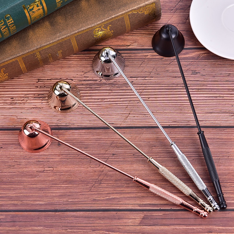 Bell-shaped Candle Fire Extinguisher Vintage Stainless Steel Household Banquet Candle Extinguisher Handle