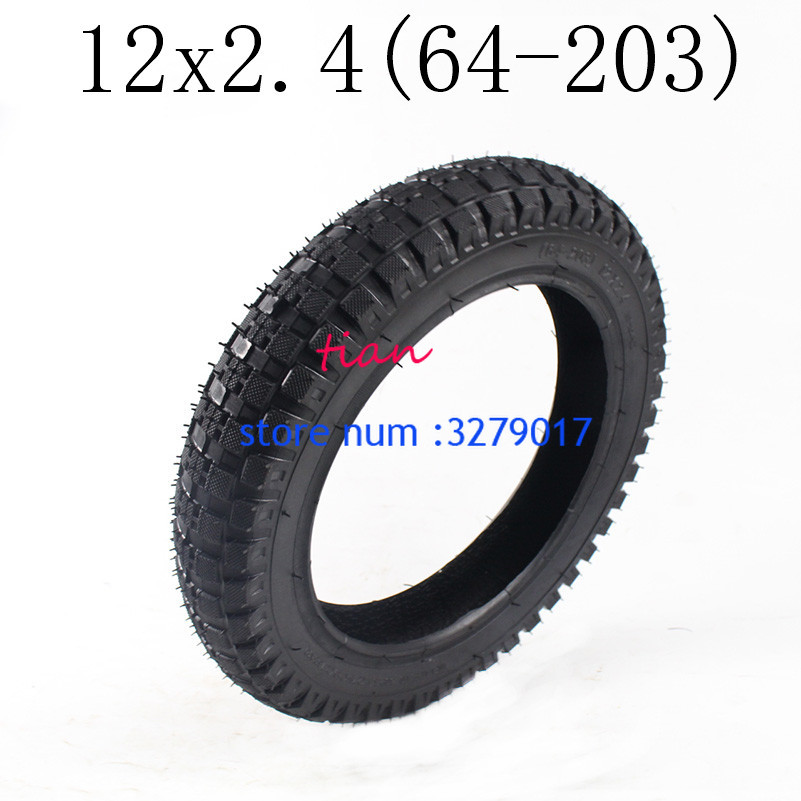 Pneu 12x2.4 pour Scooter électrique pour enfants, vélo de 12 pouces 64-203,