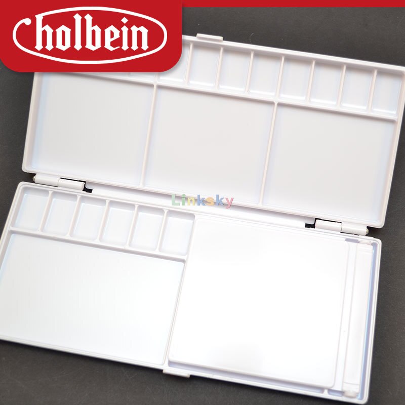 Holbein Color Palette Used In Watercolor Painting,18/24 Grids,Easy To Use,Easy To Clean, PP Resin Palette, Light and Convenient