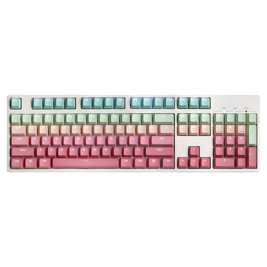 KeyCaps Set Side Print Backlit 104 Key Standard ANSI Shine through Legends PBT OEM Profile for Mechanical KeyB