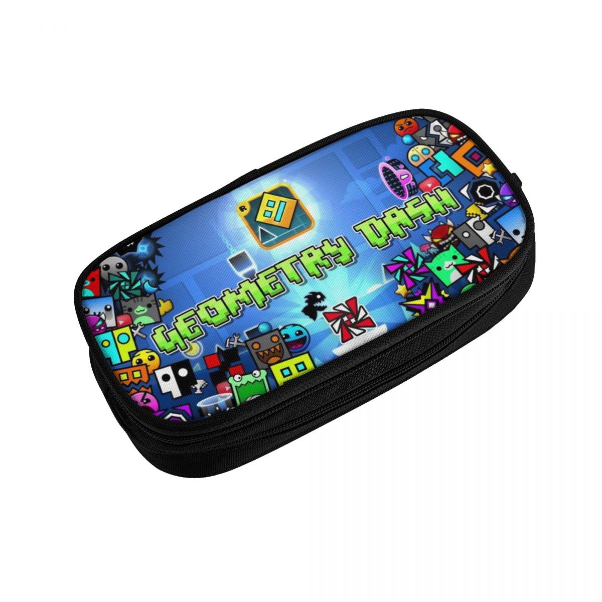 Geometry Dash etui dubbellaags grote capaciteit voor school etui perfecte: Goud