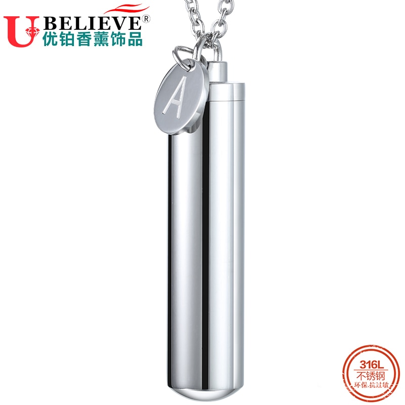 Ubelieve 316L Edelstahl 30mm Edelstahl Aromatherapie Ätherische Öle Diffusor Halskette Medaillon Anhänger