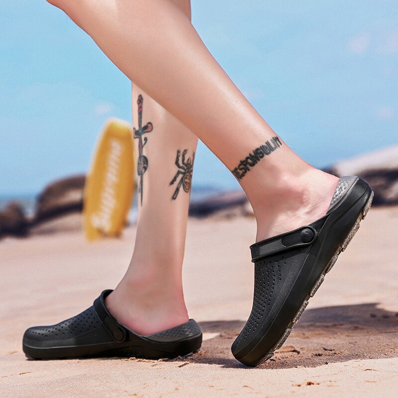 Zomer Mannen Klompen Sandalen Strand Slippers Voor Mannen Mannelijke Schoeisel Zomer Schoenen Man Big Size tuin Klomp
