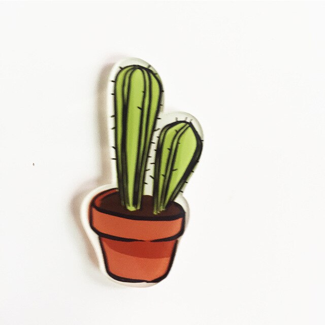 1 Stks/set Cartoon Cactus Bonsai Broche Acryl Badges Pictogrammen Op De Rugzak Pin Badge Decoratie Badges Voor Kleding Diy: I